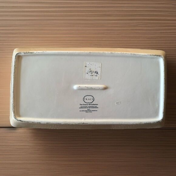 Tracy The Octavia Hill Collection Rectangle Snack Tray Red Green Peaches Berry - Picture 5 of 5